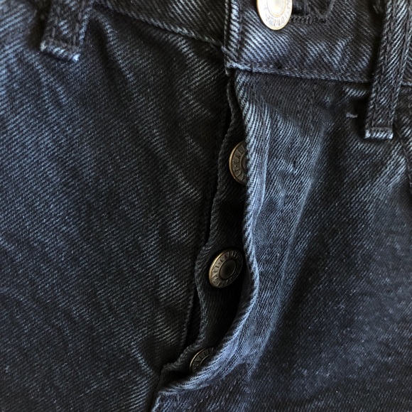 Free People Distressed Black Denim Shorts - Picture 3 of 3